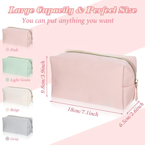 8 Pcs Makeup Bag Pu Leather Cosmetic Pouch Waterproof Small Toiletry Bag Portable Cosmetic Organizer Water Resistant Storage Purse for Lady Women Daily Storage Travel Organizer2