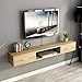 Regał ścienny pływający regał ścienny szafka TV z szufladą, stojak pod telewizor Sky Box Set-Top-Box sprzęt do gier, mały elektroniczny regał do przechowywania produktów (kolor: Light Walnut Color-A)