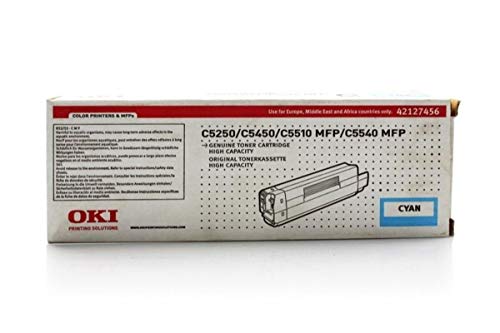Toner cyan OKI C 5450 DN d'origine 5000 pages 42127456 pour imprimante laser