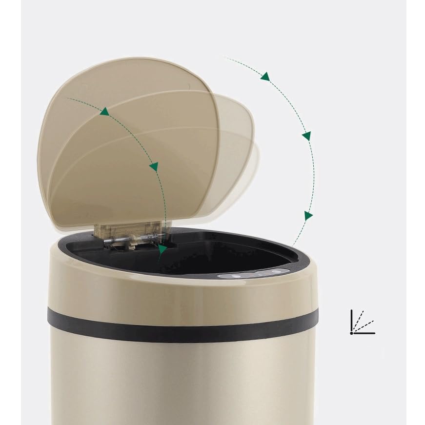 Cubo de basura inteligente con sensor para baño e inodoro en formato vertical de 44.5cm 5