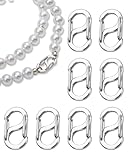 JUKOTA Juego de 8 cierres de langosta dobles abiertos, clips para collares y conectores para pulseras (Plata - 12 mm)