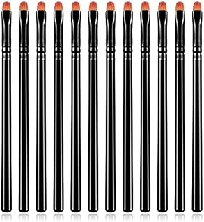 Sibba 12Pcs Small Concealer Brush Mini Under Eye Concealer Brush Synthetic Fiber Makeup Brushes Eyebrow Contour Foundation Brush Small eyeliner brush Flat eyebrow brush for Women and Girls