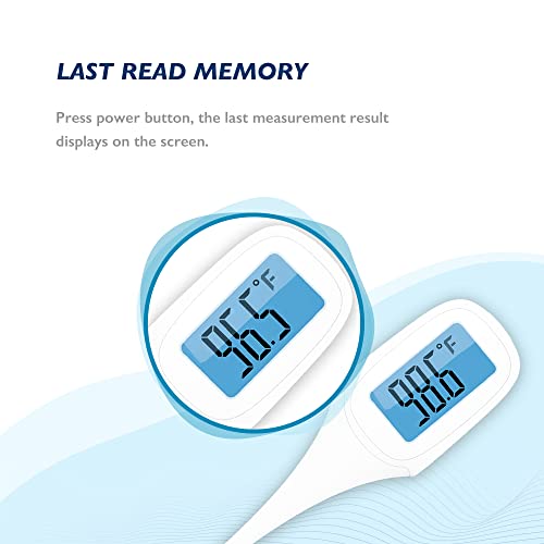 Jasun Thermometer For Adults Digital Oral Thermometer Fast Reading Rectal Armpit Thermometer For Baby And Adults With Fever Indicator Memory Recall Fathers Gifts #TOP4
