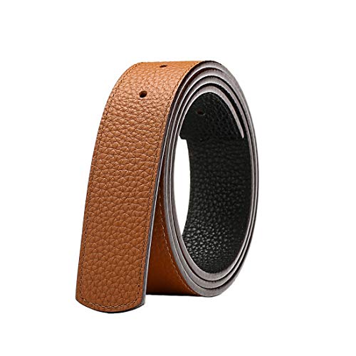 Vatee's Men’s Genuine Leather Reversible Blets Without Buckle Replacement Belt Strap 1.34