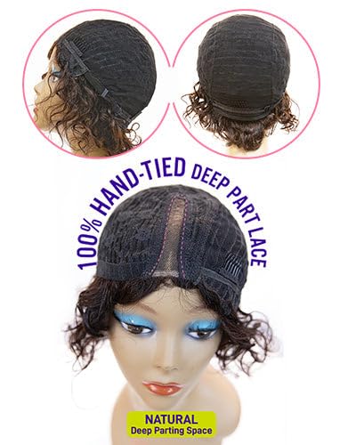 Janet Collection 100% Virgin Remy Human Hair Hand-Tied Lace Deep Part Wig - Jalia