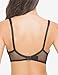 Wingslove Women's Sexy Bra Sheer Lace Bra Plunge Unlined Full Coverage See Through Underwire Bra (Black, 36C)