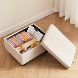 RUCUKEN Small Foot Stool Foot Stools Ottoman Foot Rest Footstool with Storage Footstools for Living