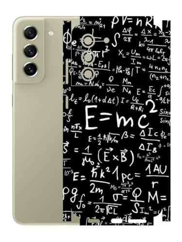 Image of AtOdds - Full Body Back Screen Guard Protector Film - Lamination Wrap Skin Sticker Compatible with Samsung Galaxy S21 FE | Scratchproof Matte Finish (Design - E=mc2)