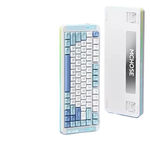 MCHOSE X75 V2 �l�ԍH�w�Ɋ�Â������J�j�J���L�[�{�[�h�g���C���[�h���C�����X 83 �J�X�^�}�C�Y�\�ȃz�b�g�X���b�v�Q�[�~���O�L�[�{�[�h PC �Q�[�}�[�A�N�Z�T���[(Blue-Whale Sea Axis)