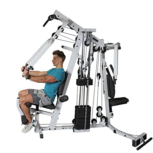 Body-Solid Multi-Station, Single Weight Stack Home Gym Machine, Arm & Leg Strength Training Functional Exercise Workout Station, 210lbs. Black Weight Stacks