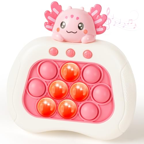 Axolotl Pop Game Fidget Toy,Teen Girl Gifts Trendy Stuff,Quick Push Game Pop Bubble Up Toys for Kids,Axolotl Gifts for 5 6 7 8 9 10 11 12 Year Old Birthday, Halloween,Christmas, Valentines Gift