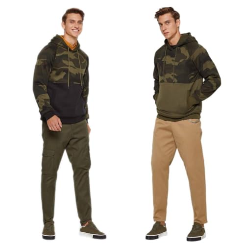 LBL Leading the Better Life Men's Solid Pullover Hoodies Sports Soft Blend Fleece Hooded Sweatshirts with Kangaroo Pocket4