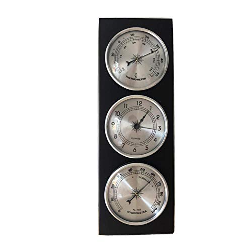 90mm Hygrometer Manometer Thermometer Uhr Mit Holzrahmen Basis Geschenk Ornamente/Wetterstation Instrument