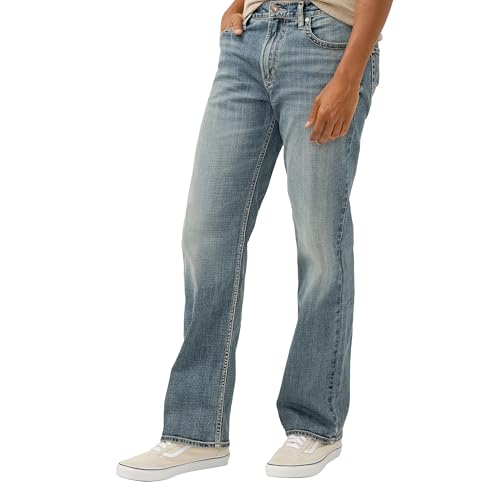 Image of Silver Jeans Co. Men's Zac Relaxed Fit Straight Leg Jean - Legacy