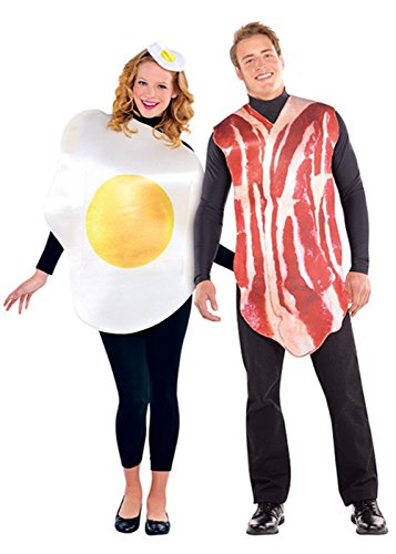 MagicBox Bacon and Egg Breakfast Couples Costumes M/L (chest 40-42")