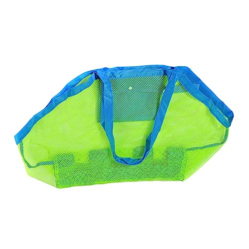 Beach Mesh Tote Bag for Sand Organizer with Handles for Beach Pool Boat Play Easy to Clean Drains Sand and Water Effortlessly