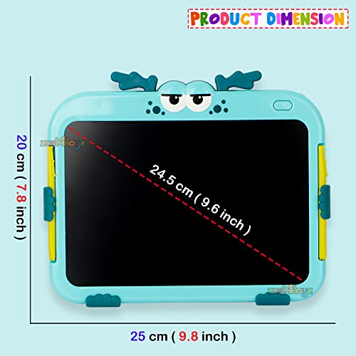 Image of Zest 4 Toyz LCD Writing Tablet 9.8 Inch Colorful Doodle Board Drawing Pad for Kids Drawing Board Writing Board Drawing Tablet for Boys and Girls (2 pens -4 Different Writing Styles)
