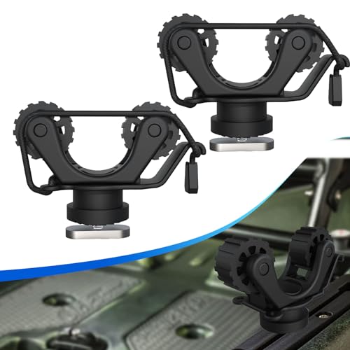 EDSRDPLT 2 PCS Kayak Paddle Holder Kayak Track Mount Accessories for Holding Standard Paddle, Kayak Oar Holder Kayak Rail Accessories for Fishing Kayak