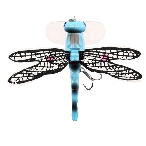 Dragonfly Baits - Fly Fishing Fly Hopwater Bait, Double Skirted Wings with Hook | Fly Simulation Pseudo Bait For Ponds, realisti