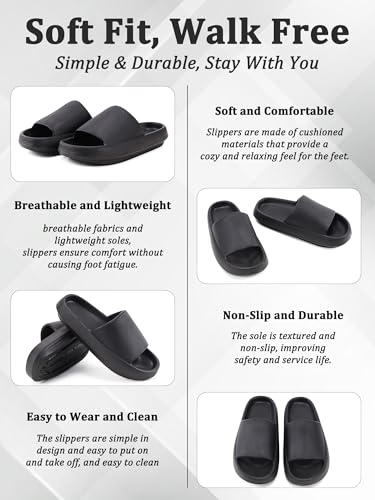 Cloud Slides for Women and Men Pillow Slippers House Slides Shower Sandals | Thick Sole | Ultra Soft | Indoor & Outdoor3