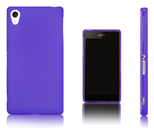 Xcessor Vapour Funda Carcasa de TPU Gel Flexible para Sony Xperia Z2. Púrpura/Transparente