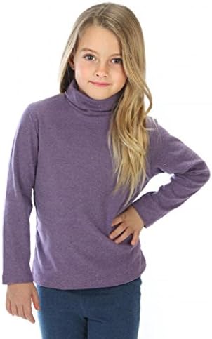 high5 Little Girls Solid Color Turtleneck 100% Cotton Size 3 Purple