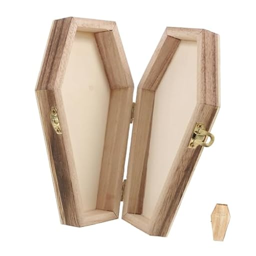 HEMOTON Caja Organizador De Joyas De Halloween Ataúd y Ataúd Accesorios De Ataúd Anillo De Ataúd Joyas De Ataúd Víspera De Todos Ataúd En Miniatura Decoraciones Broma De Madera | Ya disponible en tu tienda friki favorita! En mundofriki.es!