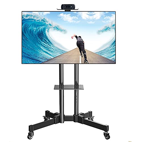 Soporte universal de piso para TV de 32-70 pulgadas con ruedas y altura ajustable miniatura 1