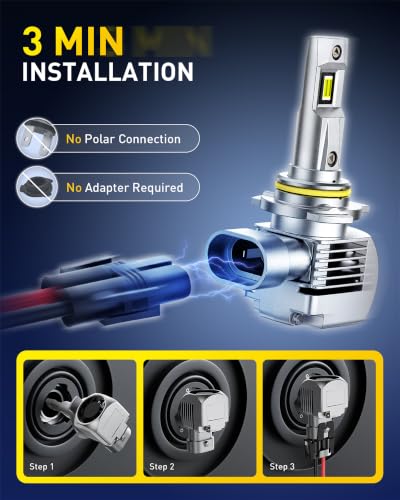 Image of AUXITO 9012 LED Light Bulbs 96,000LM 6500K White, Plug and Play,2PCS