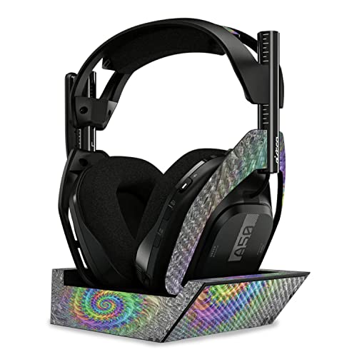 Image of MightySkins Carbon Fiber Skin Compatible with Astro A50 Wireless Headphones + Base Station (Gen 4) - Tripping | Protective, Durable Textured Carbon Fiber Finish | Easy to Apply | Made in The USA