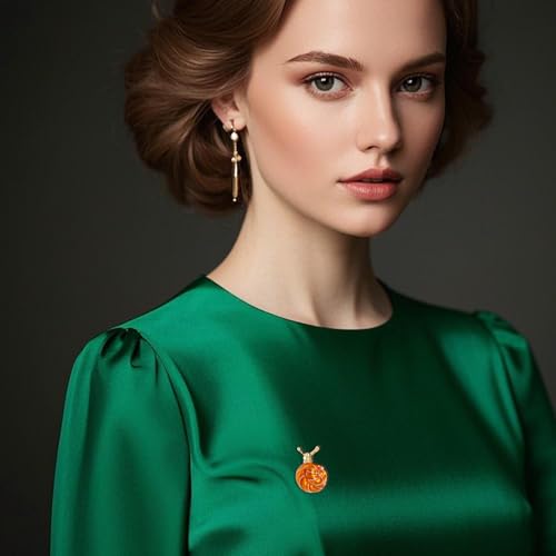 Image of Enamel Conch Shell Brooch for Women Snail Brooches Lapel Pin Elegant Dress Accessories Mother's Day Gift