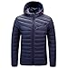 Produktbild KUYT Herren -Leichte Down -Jacke, Warmer Wintermantel, Winddichtes, Atmungsaktives Lässiges Kleidungsstück Für Outdoor, Camping, Reisen/Weinrot / 3Xl/Dunkelblau/L