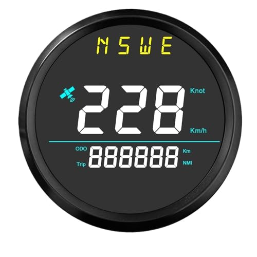 Xs[h[^[ [^[ 85MM GPS Xs[h[^[Q[W O[ bh zCg LED obNCg Ih[^[ GPS Aeit mbg KM/H bg {[g }p(BN-White LED)