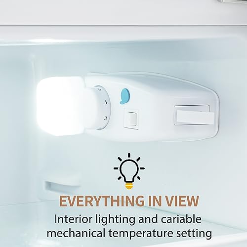 Retro koelkast, koel-vriescombinatie, 105,5cm hoog, 41cm breed, tweedeurs, met 92 liter totaal volume, 28 liter vriesvolume - Image 8