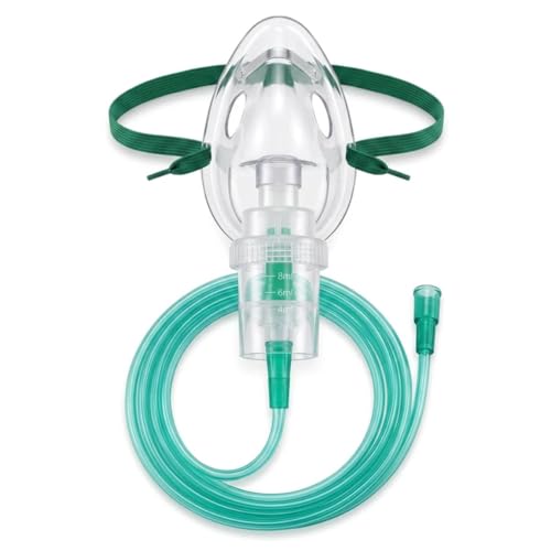 Image of Sara+Care Universal Adult Nebulizer Mask Kit with Extra-Long Air Tube & Medicine Cup | Soft Replacement Set for Asthma & Cough Relief | Easy to Clean & Comfortable Fit