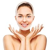 Máscara de adelgazamiento facial, reductor de papada máscara de elevación facial herramienta de corrección de la barbilla delgada ajuste del contorno facial vendaje traje mascara para papada