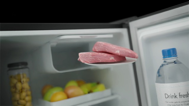 CHiQ Mini Bar Kühlschrank 46 L,Mini Kühlschrank mit Tiefkühlfach,49,6 x 47,4 x 44,7 cm (HxBxT),F Energieverbrauch 100… – Bild 8