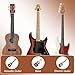 Guitar Wall Mount 4 Pack, Black Walnut Wood Guitar Holder with Rotatable Soft Guitar Hook for All Size Guitars, Hardwood U-Shaped Guitar Wall Hanger Mount for Acoustic Electric Guitar Bass Banjo