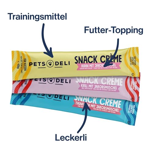 Pets Deli Bundle für Katzen mit Filet Menü Nassfutter Multipack und Cremesnack Multipack 1020g