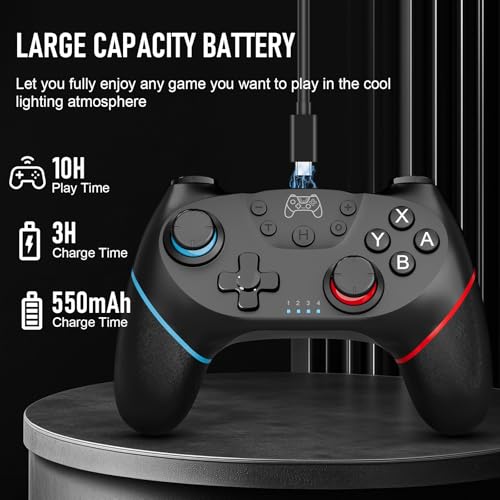 Mando Switch Inalámbrico con joystick Hall, función Wake y turbo para consolas Switch 2 4