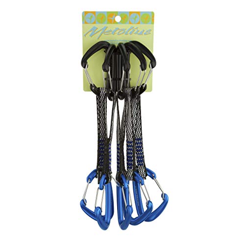 Metolius 5 Pack Bravo II Wiregate Quickdraw - Black/Blue 6"