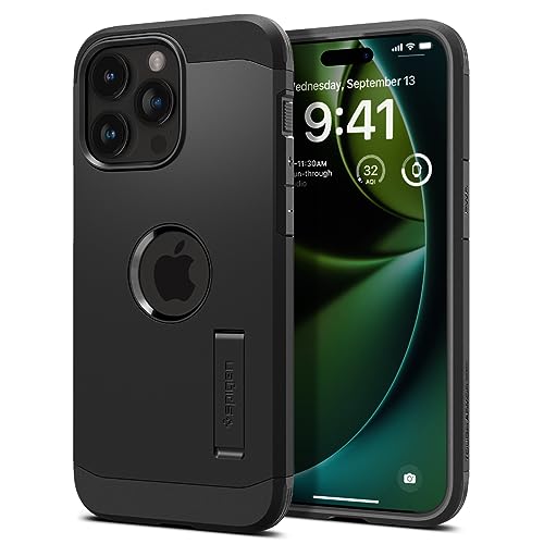 Spigen Hülle für iPhone 15 Pro Max Tough Armor MagFit Kompatibel mit MagSafe -Schwarz