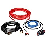 Lieferumfang ESP-RP10: 5 m Powerkabel rot 10 mm, 1 m Powerkabel schwarz 10 mm, M-ANL Sicherungshalter inklusive Sicherung 40 A, 5 m Remote-Kabel 0,5 mm, 5 m 2-Kanal Cinchkabel, Ringschuhsortiment