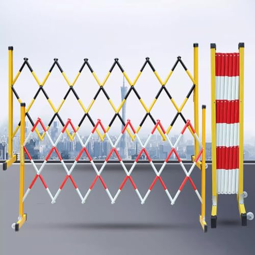 Barricada de entrada expandible móvil, valla flexible con ruedas para un fácil control de multitudes en eventos al aire libre, obras de construcción y festivales