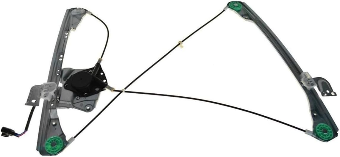 Power Window Regulator & Motor 8-Gear Tooth Quantity Galvanized Steel Nylon Right WRA52706