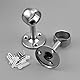 HQdeal 2 Stück Edelstahl Rundrohr-Halterung, Stangen Flansch Set, Kleiderschrank Stangenhalter Kleiderstange Stangenhalterung Spurstangenkopf Halterung mit Schrauben (25mm)