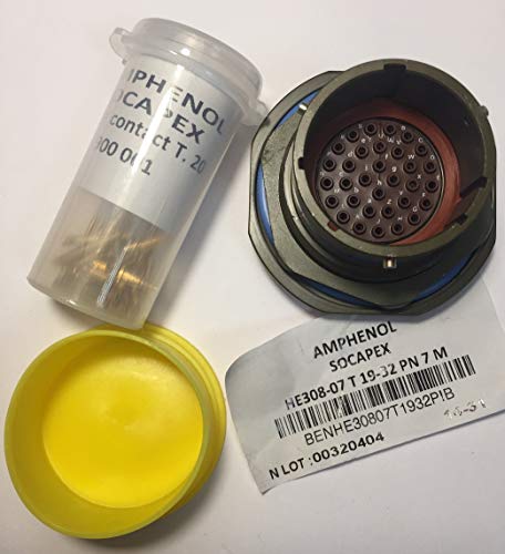 Fiche de rechange Amphenol Souriau HE308-07T19-32PN7M mâle 32pos contre l'usure des connecteurs