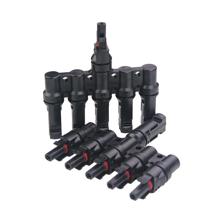 Sekesoer Solar Y Kabel 6mm², Y Stecker Solar Paar, Solarkabel Y Verteiler, PV Y Stecker Module Balkonkraftwerk (5-Fach Verteiler)