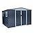 Dyncan Outdoor Garden Storage Shed 12FTx10FT with Aluminum Alloy Frame and Grey Roof, Features 4 Windows