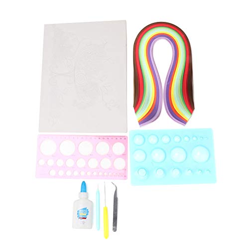 DANAIXZ Kit de Quilling de Papel para Bricolaje, Juego Completo de Manualidades con Herramientas de bolígrafo Quilling para Adultos, Principiantes, Proyectos Creativos, hogar, Escu